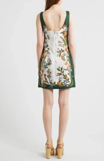 Farm Rio Sand Nature Square Neck Mini Dress In Multi