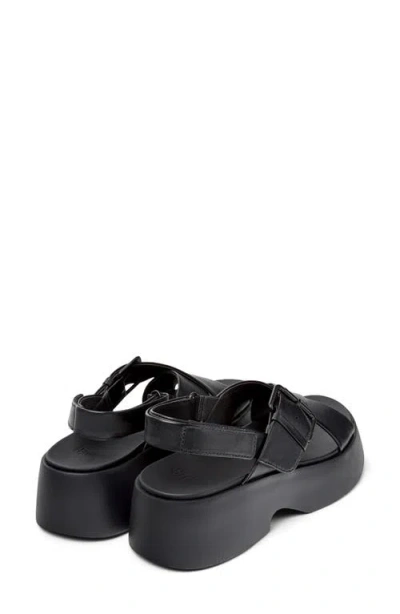 Camper Tasha X-strap Platform Sandal In Black