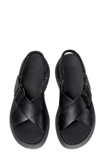 Camper Tasha X-strap Platform Sandal In Black