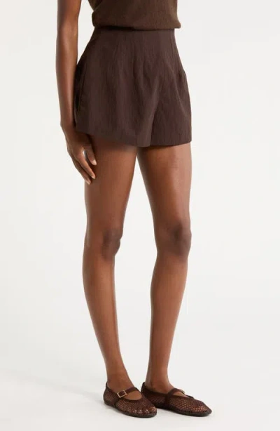Staud Magpie Shorts In Brown