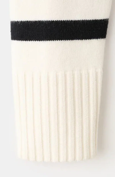 Mango Castello Stripe Sweater In White