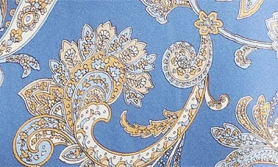 Veronica Beard Ember Long Sleeve Paisley Silk Blend Maxi Dress In Blue