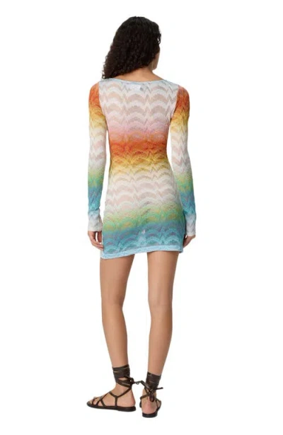 Missoni Womens Multicolor Gradient Raschel-knit Mini Dress