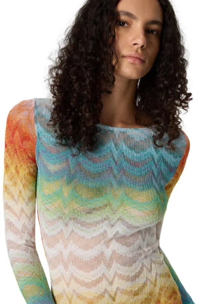 Missoni Womens Multicolor Gradient Raschel-knit Mini Dress