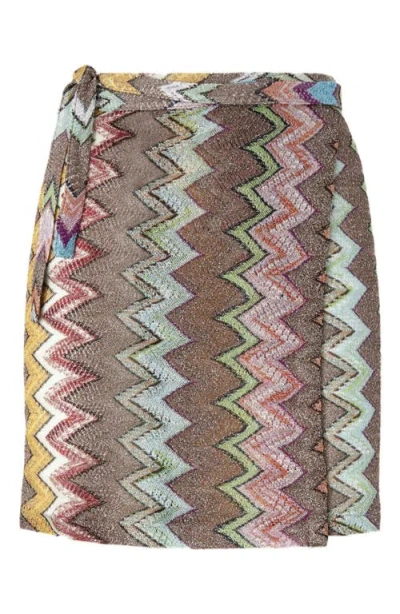Missoni Lurex Skirt With Iconic Multicolor Motif