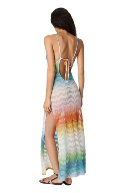 Missoni Wave Pattern Metallic Viscose Dress In Multi