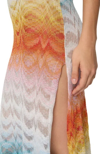 Missoni Wave Pattern Metallic Viscose Dress In Multi