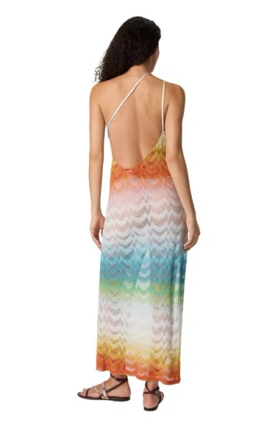 Missoni Asymmetric Cover-up Dress In Shaded Lame Viscose Multicolor In Multi