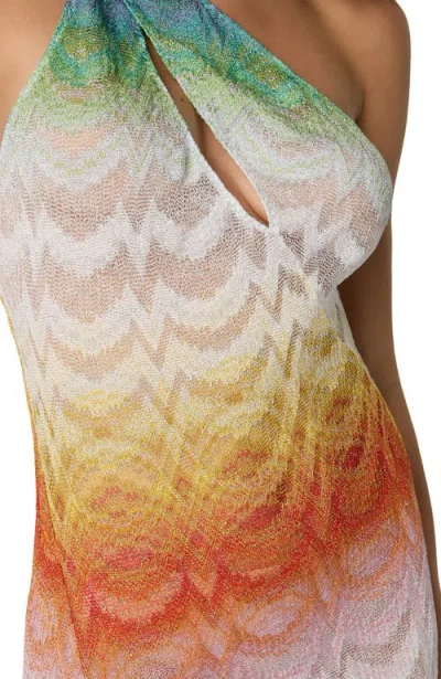 Missoni Asymmetric Cover-up Dress In Shaded Lame Viscose Multicolor In Multi