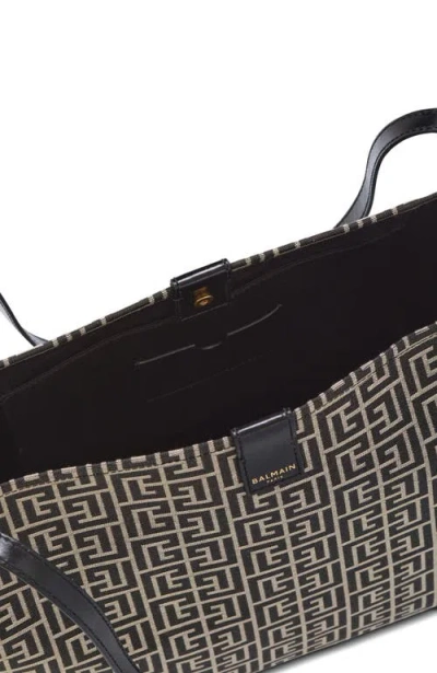 Balmain Medium Release Shopper Bag In Black