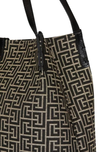Balmain Medium Release Shopper Bag In Black