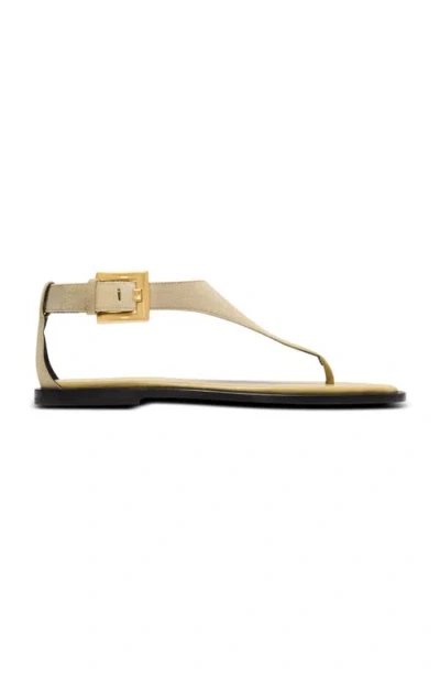 Balmain Anthem Flat Toe-post Sandals In Multi