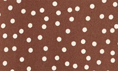 Mango Dot Print Button-up Shirt In Brown