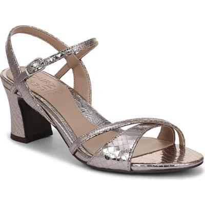 Naturalizer Trey Ankle Strap Sandal In Gray