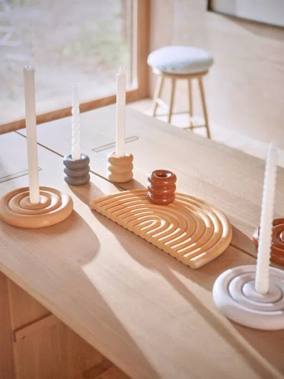 Oyoy Savi Ceramic Candleholder In Multi