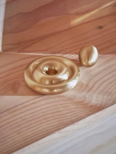 Oyoy Savi Solid Brass Candleholder In Multi