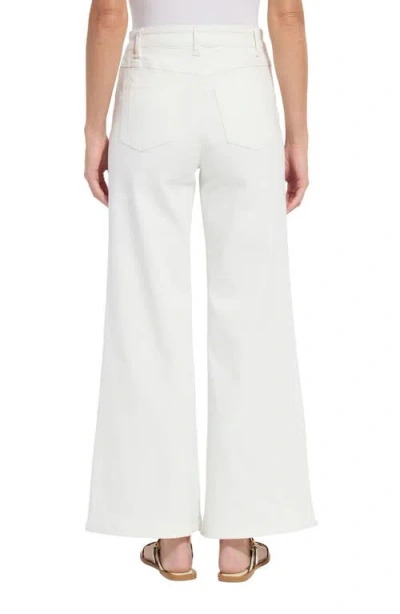Lyssé Lysse Iris Flat Front Wide Leg Jeans In White