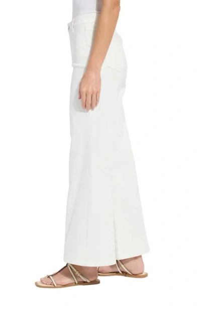 Lyssé Lysse Iris Flat Front Wide Leg Jeans In White