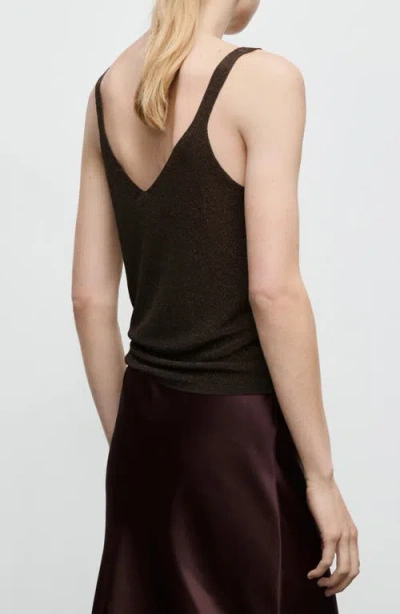 Mango Sweater Tank In Brown