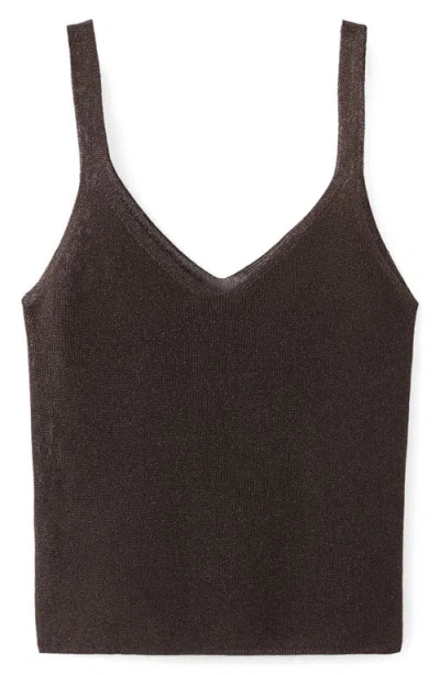 Mango Sweater Tank In Brown