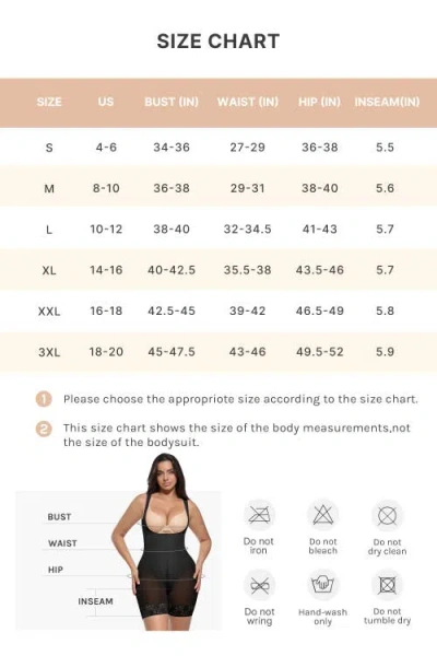 Shapellx Boot-yeah Airslim® Open Bust Tummy Control Bodysuit In Black
