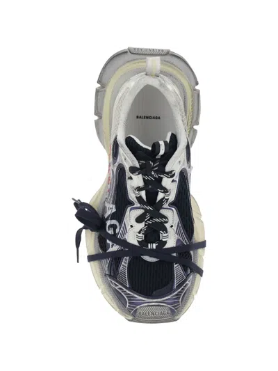 Balenciaga 3xl Split Logo Nylon And Mesh Sneakers In Gray