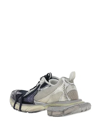 Balenciaga 3xl Split Logo Nylon And Mesh Sneakers In Gray