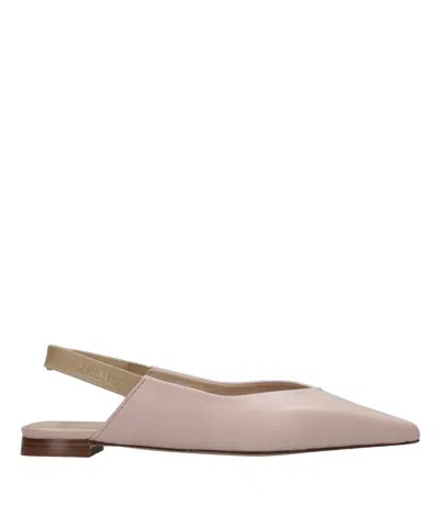 Max Mara Pointed-toe Flat Sandals In Pink