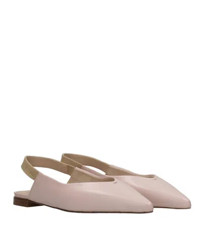 Max Mara Pointed-toe Flat Sandals In Pink
