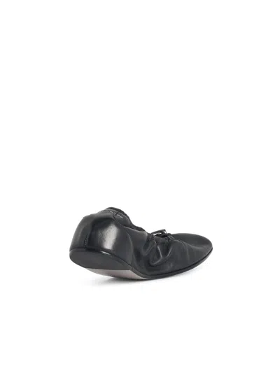 Mm6 Maison Margiela Soft Leather Ballerina Flats With Gathered Edging In Multi
