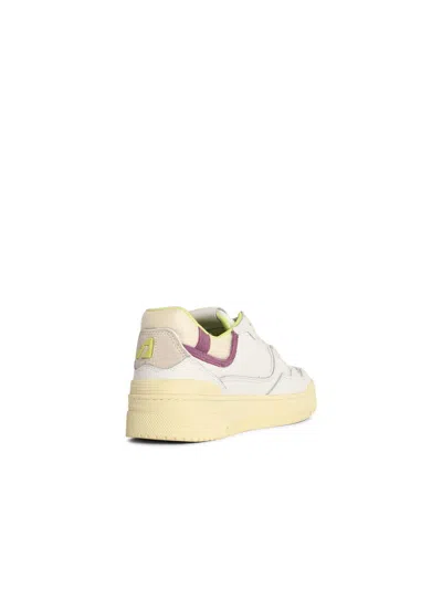 Autry 'clc Low' White Lear Blend Sneakers In Multi