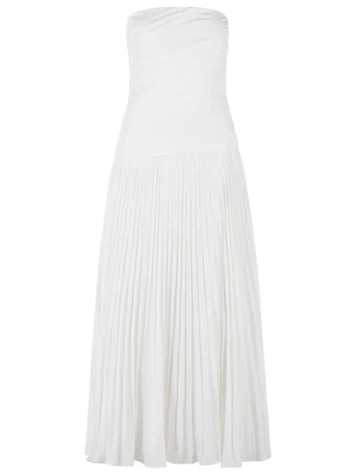 Simkhai Womens White Arie Bustier Cotton-blend Midi Dress