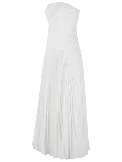 Simkhai Womens White Arie Bustier Cotton-blend Midi Dress