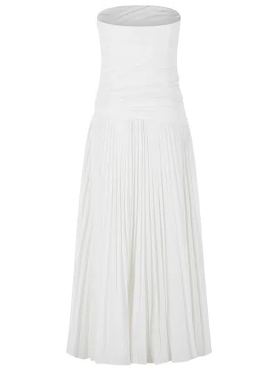 Simkhai Womens White Arie Bustier Cotton-blend Midi Dress