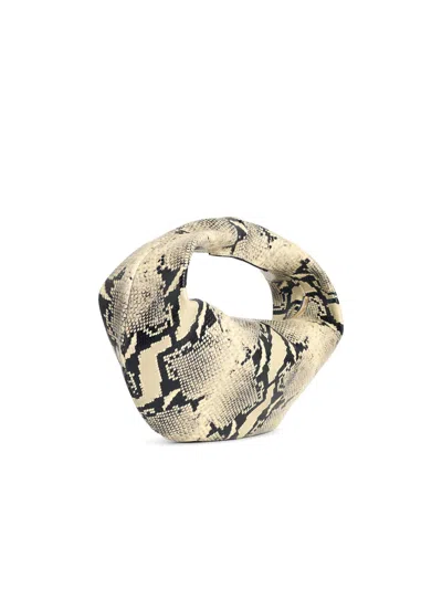 Khaite Medium Olivia Python Print Leather Hobo Bag In Multi