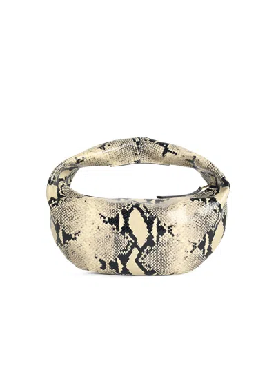 Khaite Medium Olivia Python Print Leather Hobo Bag In Multi