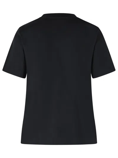 Burberry Check Cursive Logo Cotton T-shirt Clothing In Black