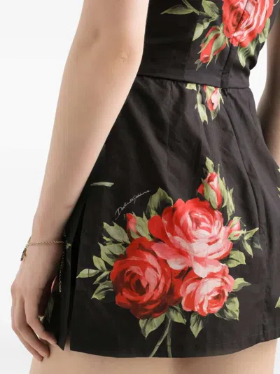 Dolce & Gabbana Short Floral Dress In Multi
