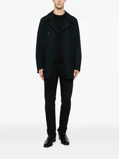 Tom Ford Selvedge Denim Straight Fit Jeans Logo Patch In Black