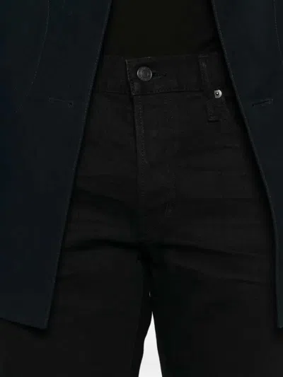 Tom Ford Selvedge Denim Straight Fit Jeans Logo Patch In Black