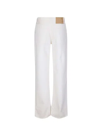 Haikure Jeans With Logo Patch In White