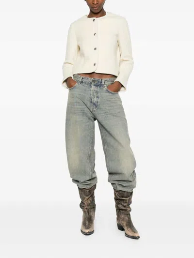 Haikure Button-down Jeans In Blue