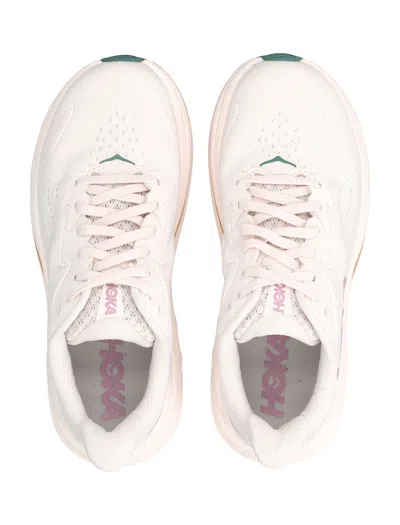 Hoka Clifton 10 Rubber-trimmed Jacquard-mesh Sneakers In Neutral