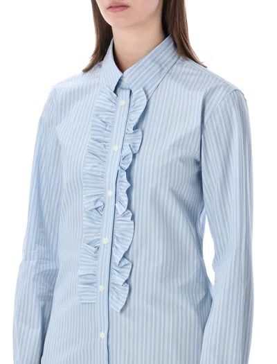 Ami Alexandre Mattiussi Ami Paris Ami Paris Ruffled Cotton Poplin Shirt In Gray