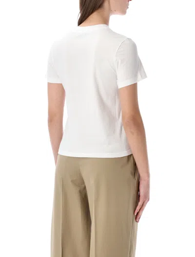 Ami Alexandre Mattiussi Ami Paris Tshirt Ami De Coeur Contraste Cropp In White