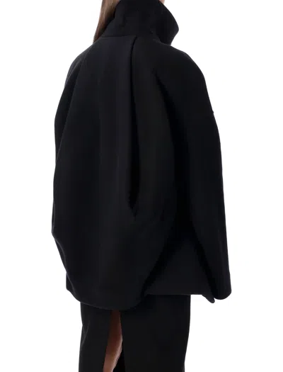 Rick Owens Black Wool Draculimo Structured Jacket In Black