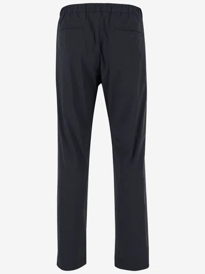 Herno Stretch Technical Fabric Trousers In Black