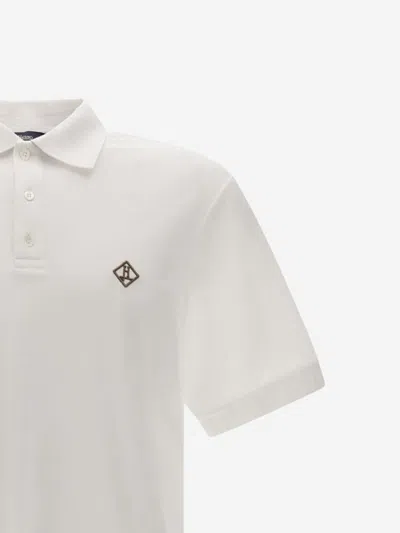 Herno Cotton Polo Shirt With Logo In White