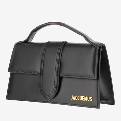 Jacquemus Le Grand Bambino Bag In Black Leather Women In Black