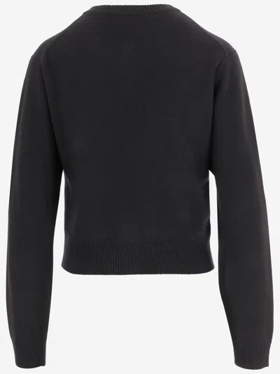 Chloé Chloe Embellished-pocket Wool And Cashmere-blend Cardigan In Black